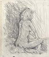 Janet, Her Back, pencil drawing by Warren Criswell